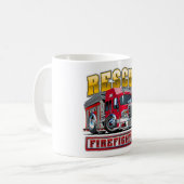 漫画の消防車 コーヒーマグカップ (正面左)