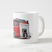 漫画の消防車 ジャンボコーヒーマグカップ (正面右)