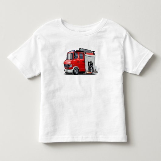 漫画の消防車 トドラーTシャツ (正面)