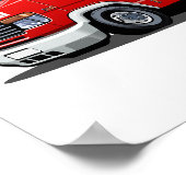 漫画の消防車 ポスター (角)