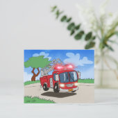 漫画の消防車 ポストカード (スタンド正面)