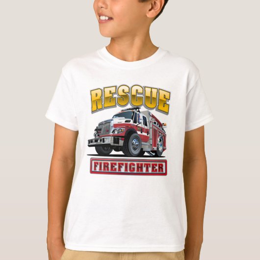 漫画の消防車 Tシャツ (正面)