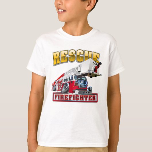 漫画の消防車 Tシャツ (正面)