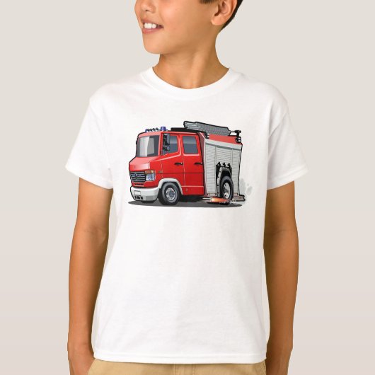 漫画の消防車 Tシャツ (正面)