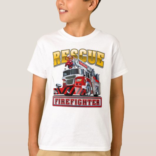 漫画の消防車 Tシャツ (正面)