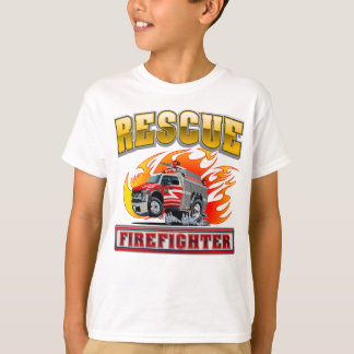 漫画の消防車 Tシャツ