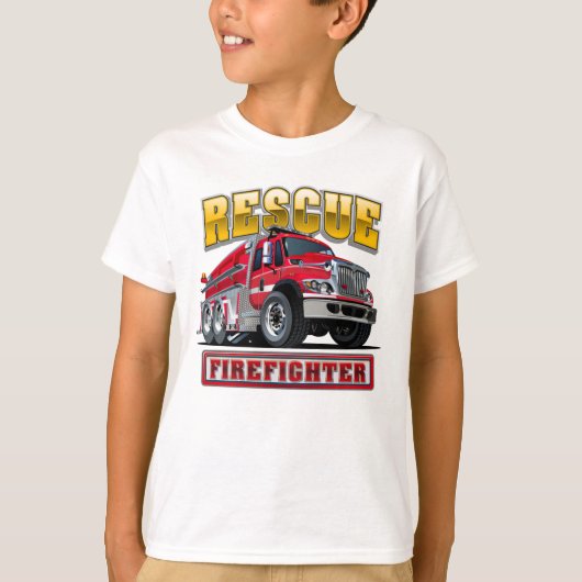 漫画の消防車 Tシャツ (正面)