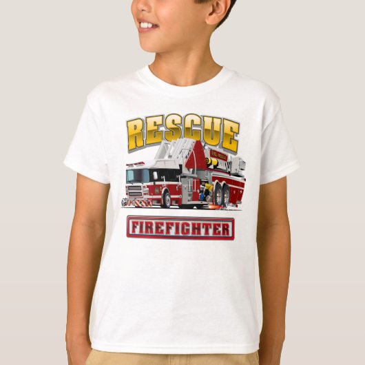 漫画の消防車 Tシャツ (正面)