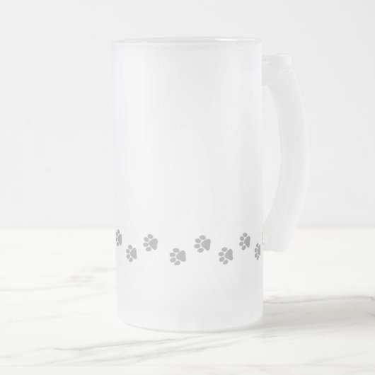 漫画の滑らかなフォックステリア犬 フロストグラスビールジョッキ (正面右)