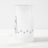 漫画の滑らかなフォックステリア犬 フロストグラスビールジョッキ (中央)