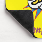 漫画の漫画ブックパターン明るい黄色 マウスパッド (コーナー)