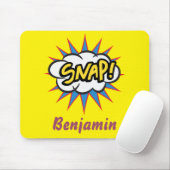 漫画の漫画ブックパターン明るい黄色 マウスパッド (マウス)