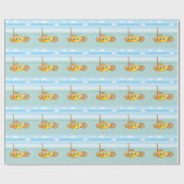 漫画の潜水艦 ラッピングペーパー (フラット)