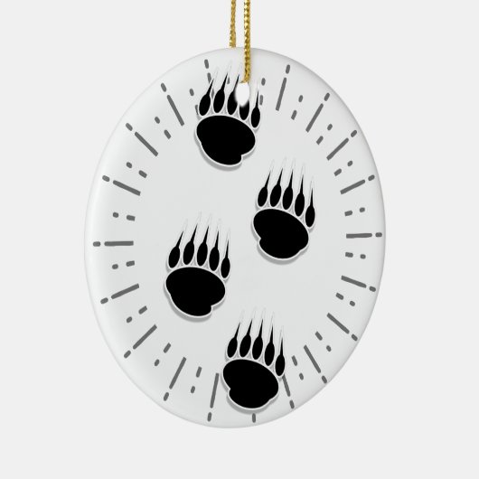 『漫画の熊の足の跡』、ヴィンテージサンバースト セラミックオーナメント (右)