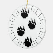 『漫画の熊の足の跡』、ヴィンテージサンバースト  セラミックオーナメント (左)