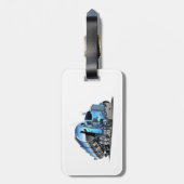 漫画の燃料トラック ラゲッジタグ (裏面縦)