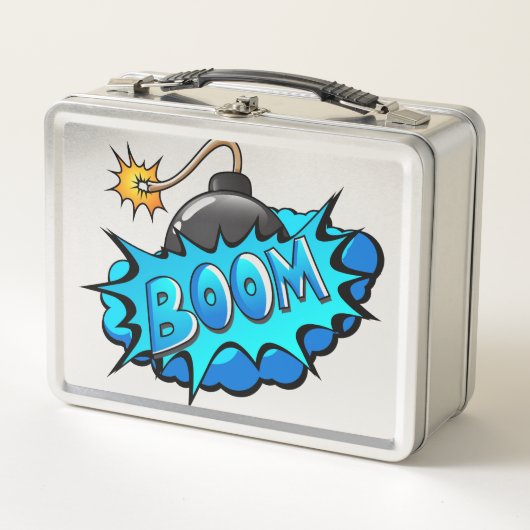 漫画の爆弾の喜劇的なスタイル メタルランチボックス (正面)