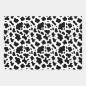 漫画の牛と牛のプリント ラッピングペーパーシート (正面2)