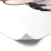 漫画の牛のイラストレーション ポスター (角)