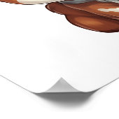 漫画の牛のイラストレーション ポスター (角)