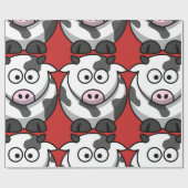 漫画の牛の光沢ラッピング紙 ラッピングペーパー (フラット)