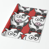 漫画の牛の光沢ラッピング紙 ラッピングペーパー (アンロールド)