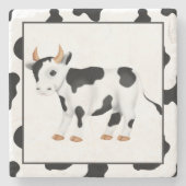 漫画の牛の国の大理石コースター ストーンコースター (正面)