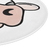 漫画の牛の白黒ピンクのキス灰色の農業動物 カッティングボード (角)