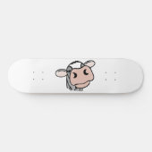 漫画の牛の白黒ピンクのキス灰色の農業動物 スケートボード (横)