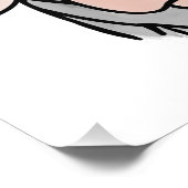 漫画の牛の白黒ピンクのキス灰色の農業動物 フォトプリント            (角)