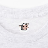 漫画の牛の白黒ピンクのキス灰色の農業動物 ラベル (貼付)