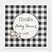 漫画の牛の紙ナプキンスと黒バッファローのプレイド (正面)