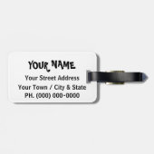 漫画の牛の荷物タグ ラゲッジタグ (裏面横)