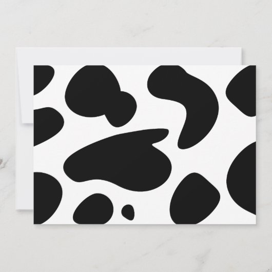 漫画の牛、招待 招待状 (裏面)