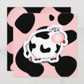 漫画の牛、招待 招待状 (正面/裏面)