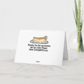 漫画の犬おもしろいサンキューカード サンキューカード (裏面)