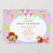 漫画の犬かわいい招待状 招待状 (正面/裏面)