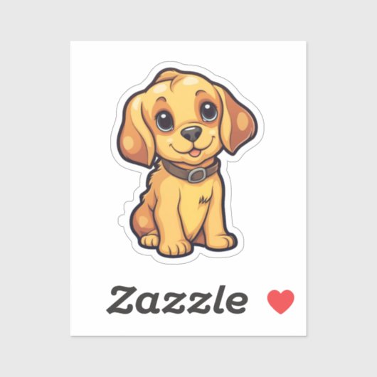 漫画の犬のイラストレーション シール (シート)