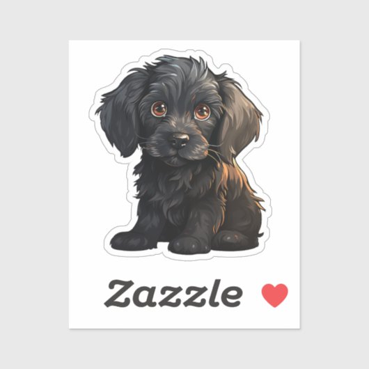 漫画の犬のイラストレーション シール (シート)