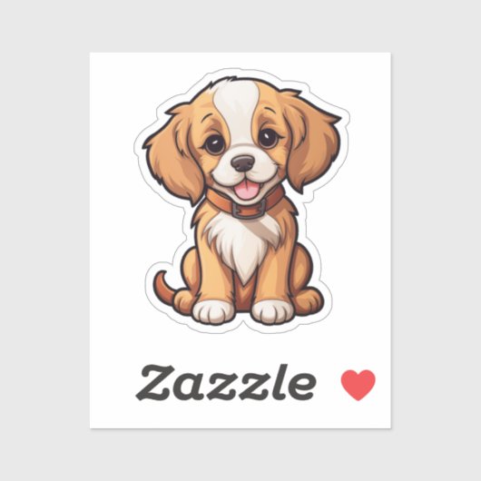 漫画の犬のイラストレーション シール (シート)