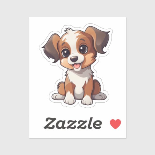 漫画の犬のイラストレーション シール (シート)