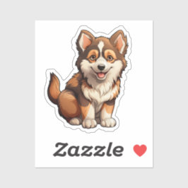 漫画の犬のイラストレーション シール