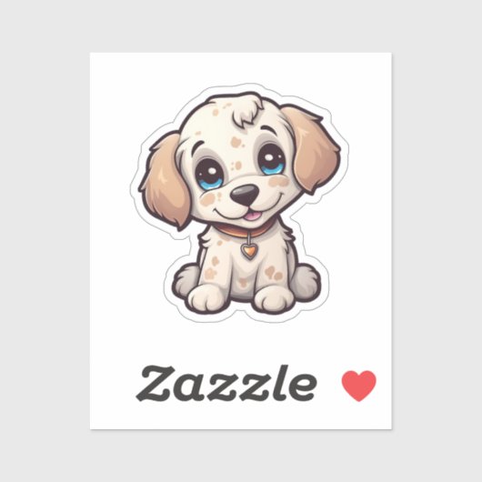 漫画の犬のイラストレーション シール (シート)