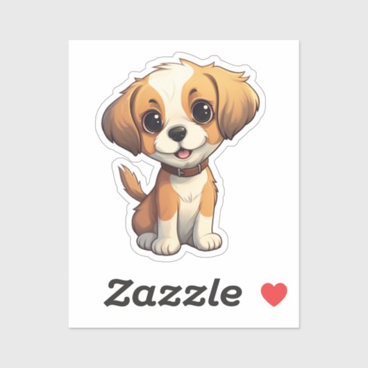 漫画の犬のイラストレーション シール (シート)
