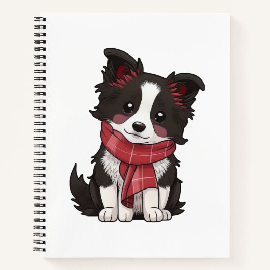 漫画の犬のイラストレーション ノートブック (正面)