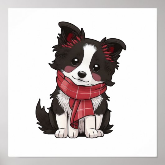 漫画の犬のイラストレーション ポスター (正面)