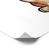 漫画の犬のイラストレーション ポスター (角)