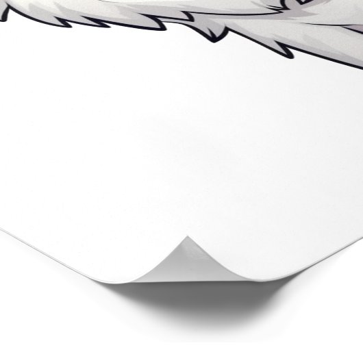 漫画の犬のイラストレーション ポスター (角)