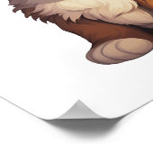 漫画の犬のイラストレーション ポスター (角)