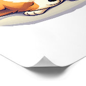 漫画の犬のイラストレーション ポスター (角)